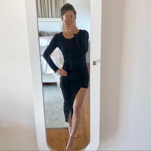 ASTR Long sleeve asymmetrical dress